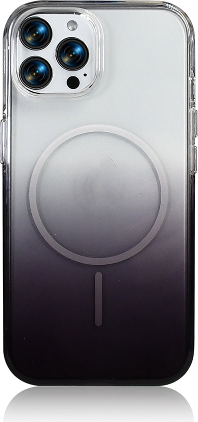 Rengareng iPhone 15 Pro Max Kılıf M-Safe Şarj Özellikli Zore Septik Silikon Kapak - Siyah