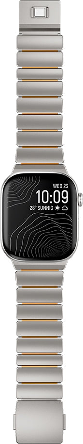 Rengareng Watch 44MM Zore KRD-152 Titanyum Silikon Kordon - Gri-Yeşil