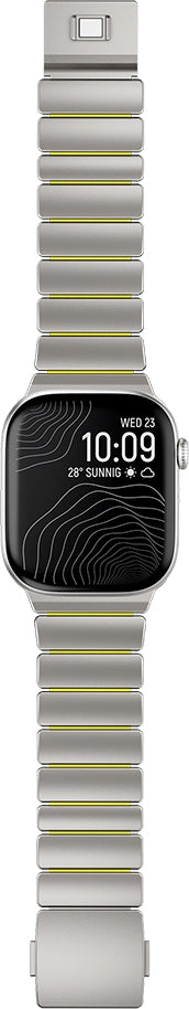 Rengareng Watch 44MM Zore KRD-152 Titanyum Silikon Kordon - Gri-Yeşil