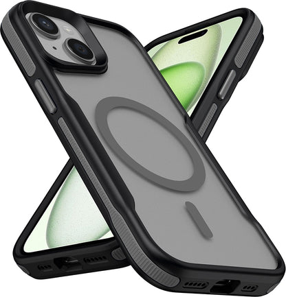 Rengareng iPhone 13 Kılıf M-Safe Şarj Özellikli Renkli Kenar Airbag Şeritli Zore Lamer Kapak - Mor