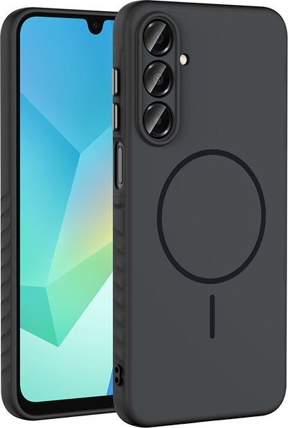 Rengareng Galaxy A16 Kılıf M-Safe Şarj Özellikli Zore Tea Kapak - Siyah