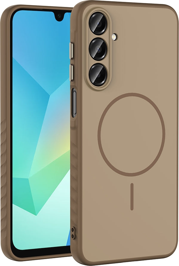Rengareng Galaxy A16 Kılıf M-Safe Şarj Özellikli Zore Tea Kapak - Siyah