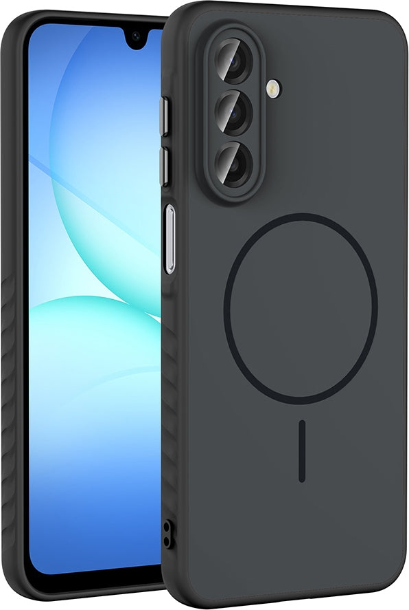 Rengareng Galaxy A17 Kılıf M-Safe Şarj Özellikli Zore Tea Kapak - Siyah