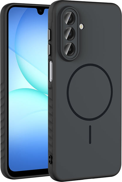 Rengareng Galaxy A17 Kılıf M-Safe Şarj Özellikli Zore Tea Kapak - Siyah