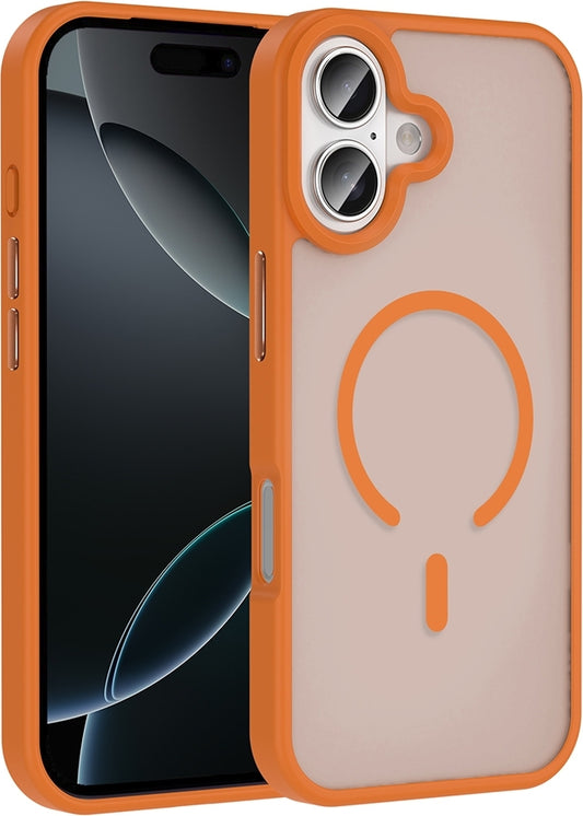 Rengareng iPhone 17 Kılıf M-Safe Şarj Özellikli Mat Arka Yüzey Mnc Sio Kapak - Siyah