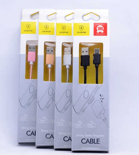 Rengareng Gri Metal Manyetic Uçlu Lightning USB Kablo