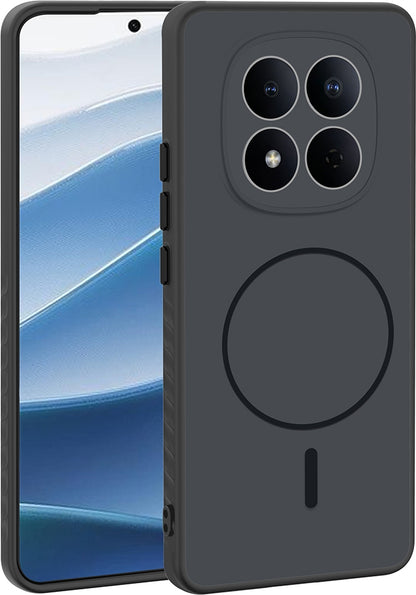 Rengareng Redmi Note 15 4g Kılıf M-Safe Şarj Özellikli Zore Tea Kapak - Siyah