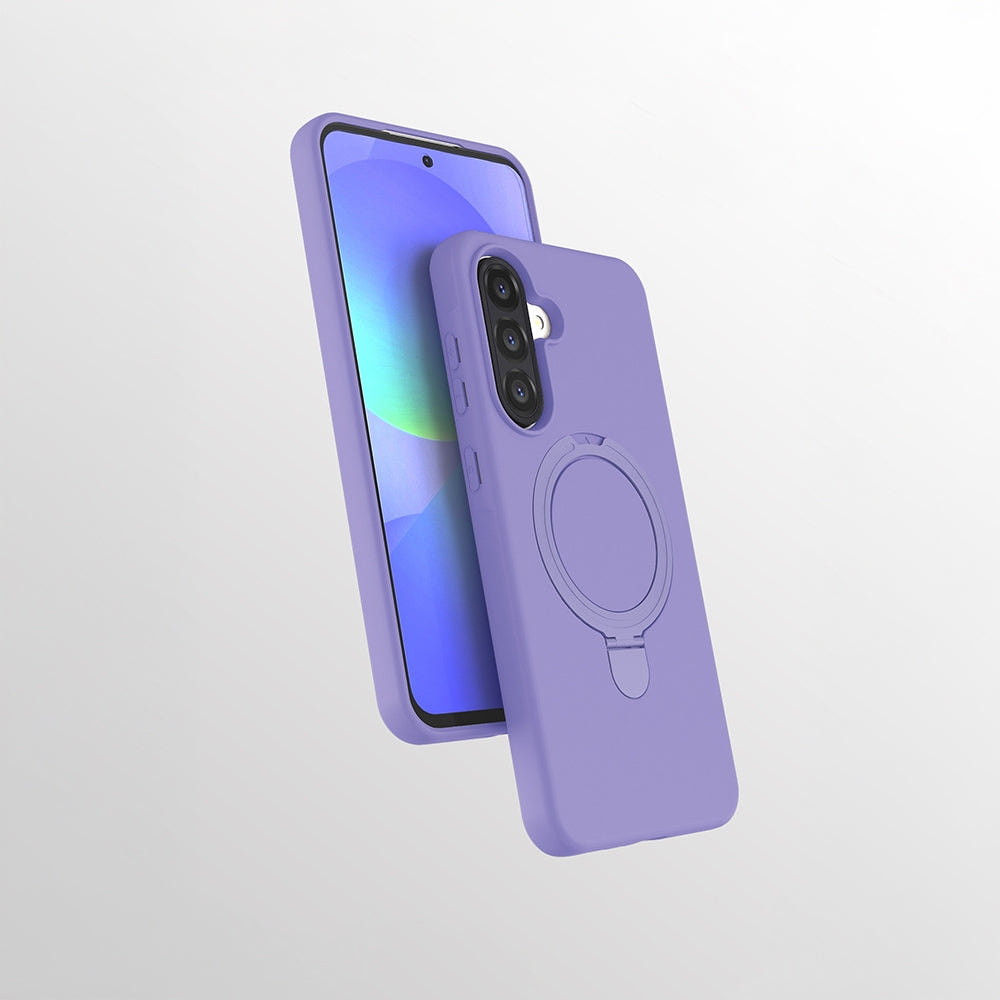 Rengareng Galaxy A56 Kılıf M-Safe Şarj Özellikli Standlı Mnc Samara Kapak - Lila