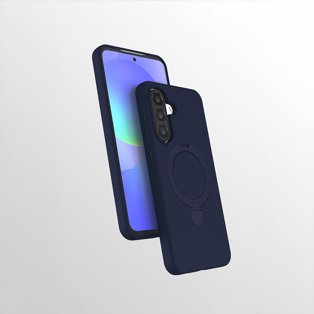 Rengareng Galaxy A56 Kılıf M-Safe Şarj Özellikli Standlı Mnc Samara Kapak - Lila