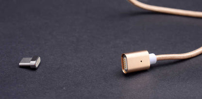 Rengareng Siyah Type-C Mıknatıslı USB Kablo