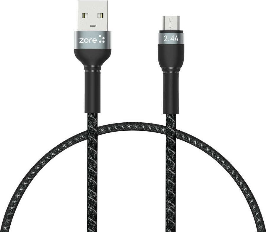 Rengareng Siyah Shira Serisi Micro USB Kablo 30 cm