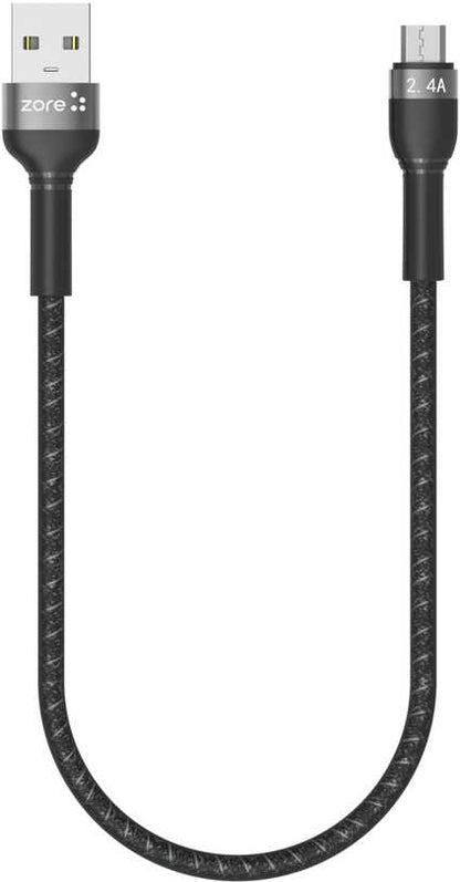 Rengareng Siyah Shira Serisi Micro USB Kablo 30 cm
