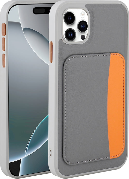 Rengareng iPhone 11 Kılıf Kartlıklı Zore X-Kart Silikon Kapak - Koyu Gri