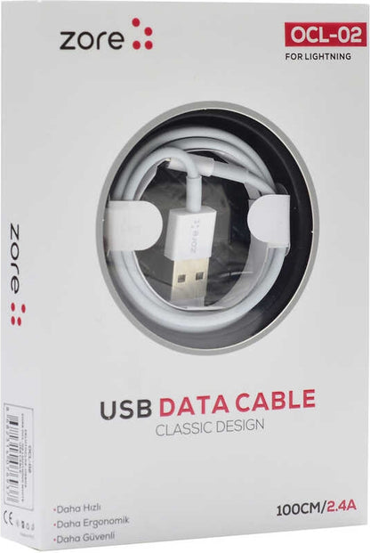 Rengareng Beyaz Ocl-02 Lightning USB Kablo