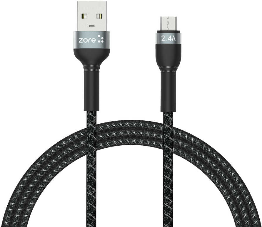 Rengareng Siyah Shira Serisi Micro USB Kablo 1 Metre