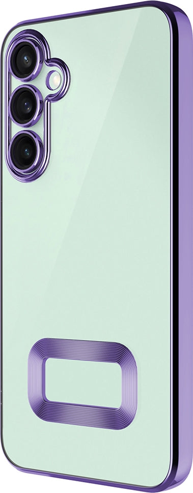 Rengareng Galaxy S25 Fe Kılıf Kamera Korumalı Logo Gösteren Zore Omega Kapak - Mavi