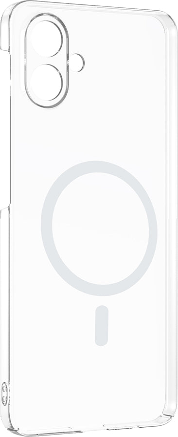 Rengareng Galaxy A07 Kamera Korumalı M-Safe Şarj Özellikli Şeffaf Zore London Silikon Kapak - Şeffaf