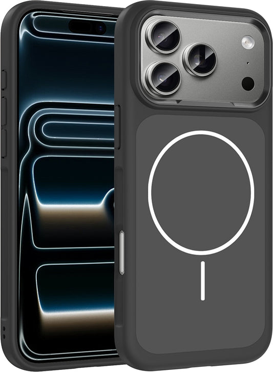 Rengareng iPhone 17 Pro Max Kılıf M-Safe Şarj Özellikli Metal Kamera Çerçeveli Mnc Sanremo Silikon Kapak - Si
