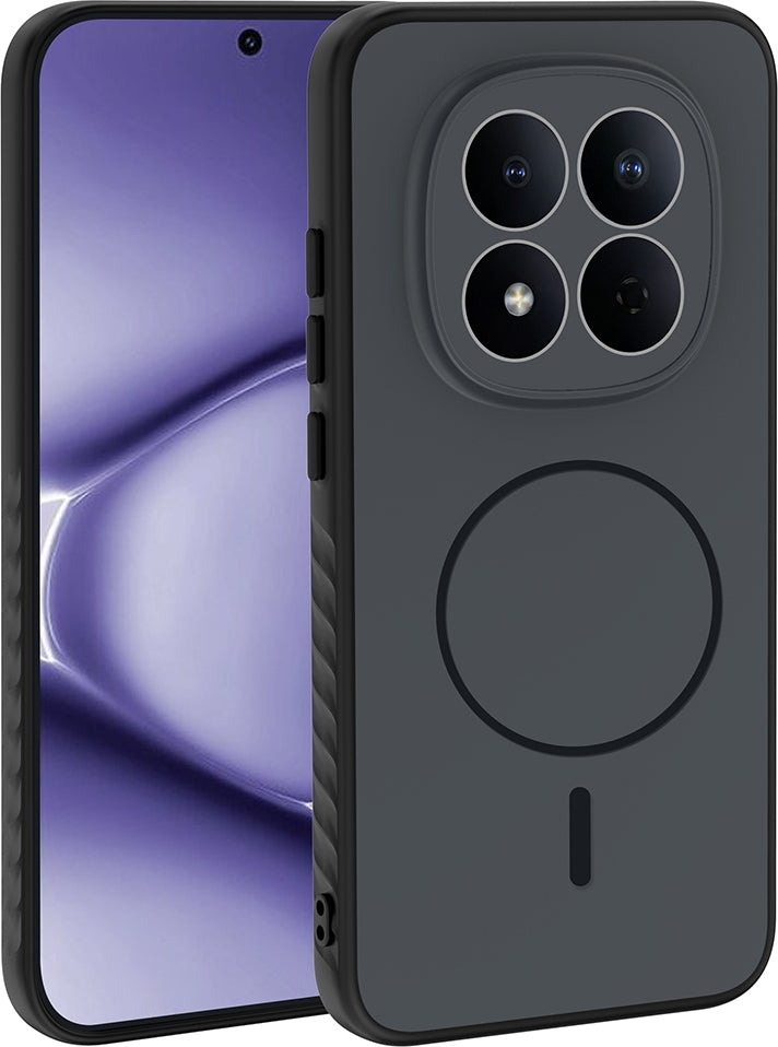Rengareng Redmi Note 15 Pro Kılıf M-Safe Şarj Özellikli Zore Tea Kapak - Lacivert