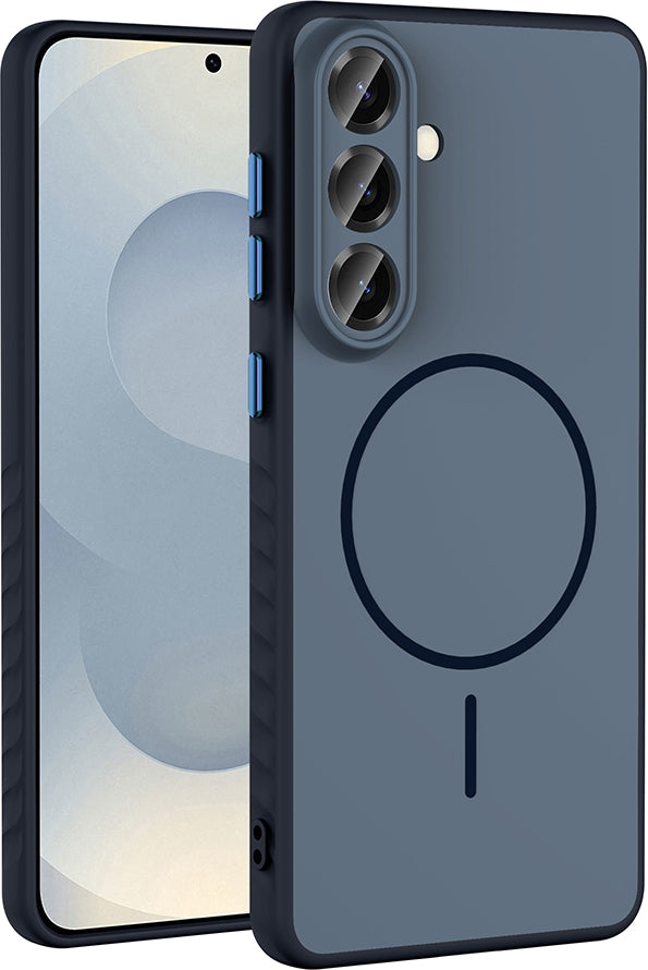 Rengareng Galaxy A37 Kılıf M-Safe Şarj Özellikli Zore Tea Kapak - Lacivert