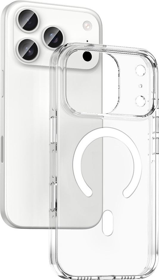 Rengareng iPhone 17 Pro Kılıf M-Safe Şarj Özellikli Kamera Korumalı Mnc Kripto Kapak - Şeffaf
