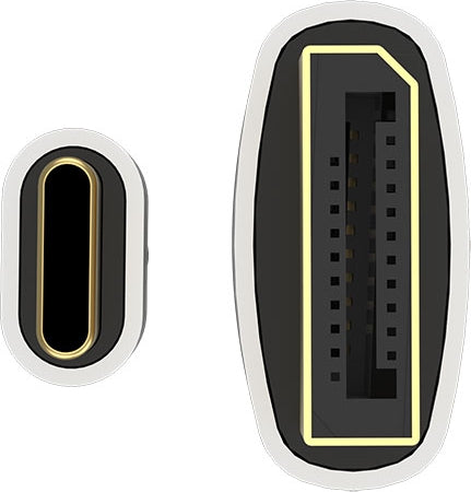 Rengareng Gri QG08 8k 60 Hz Görüntü Kalitesi Type-C To Display Port Kablo 3m