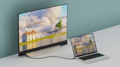 Rengareng Gri QG08 8k 60 Hz Görüntü Kalitesi Type-C To Display Port Kablo 3m