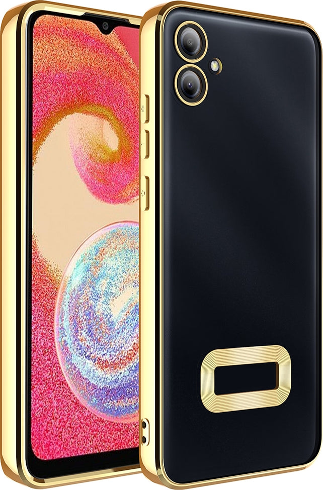 Rengareng Galaxy A07 Kılıf Kamera Korumalı Logo Gösteren Zore Omega Kapak - Gümüş