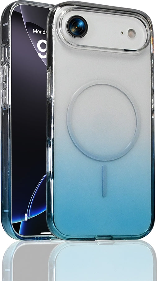 Rengareng iPhone 17 Air Kılıf M-Safe Şarj Özellikli Zore Septik Silikon Kapak - Turkuaz