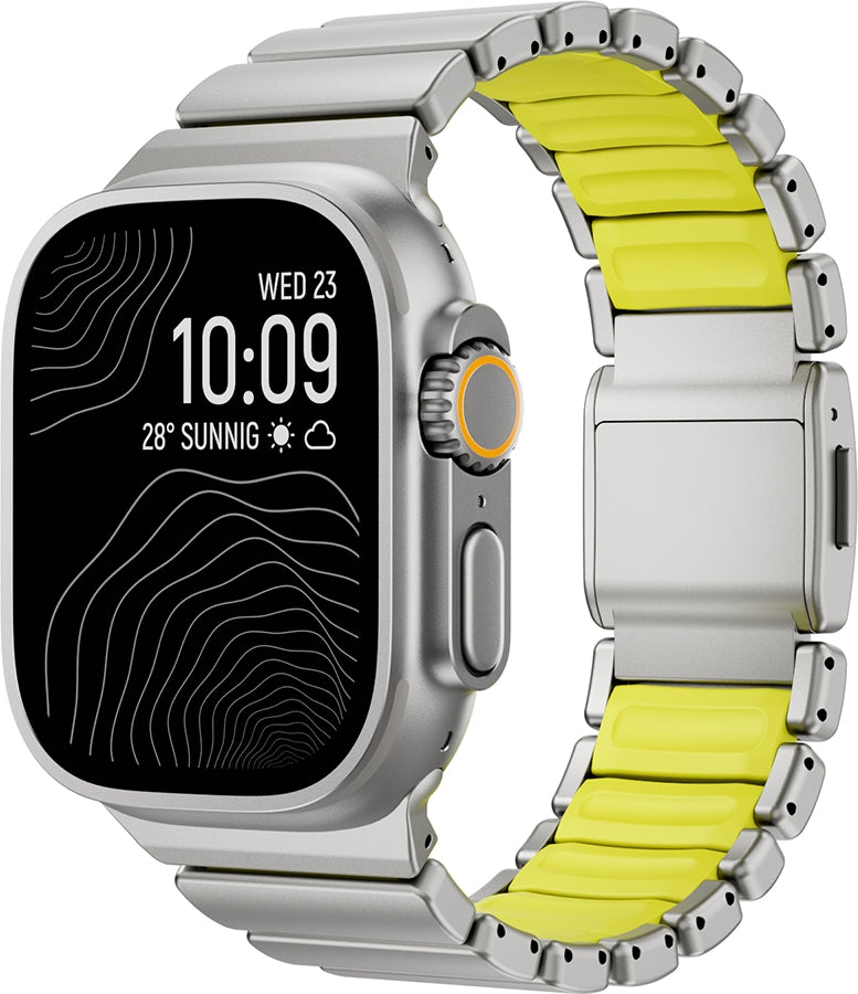 Rengareng Watch 7 45MM Zore KRD-152 Titanyum Silikon Kordon - Gri-Yeşil