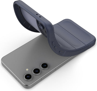 Rengareng Galaxy S25 Fe Kılıf Esnek Tpu Oyuklu Arka Yüzey Tasarımlı Mnc Etnik Silikon Kapak - Koyu Yeşil