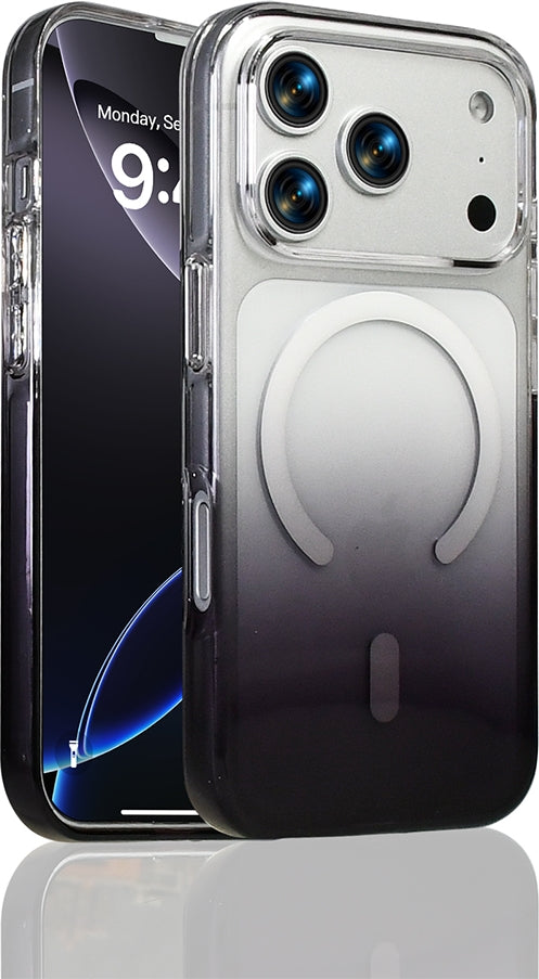 Rengareng iPhone 17 Pro Kılıf M-Safe Şarj Özellikli Zore Septik Silikon Kapak - Siyah