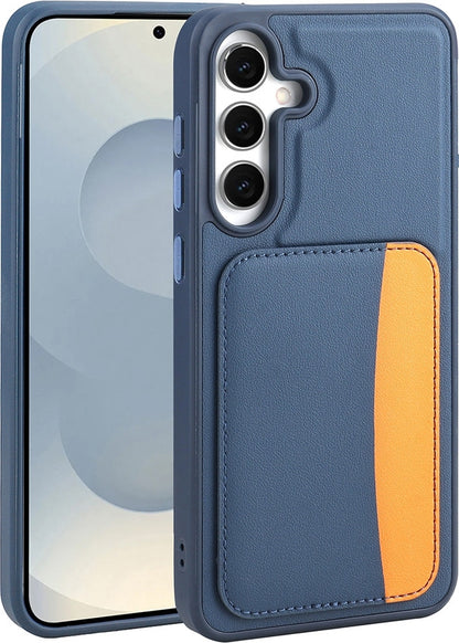 Rengareng Galaxy S25 Fe Kılıf Kartlıklı Zore X-Kart Silikon Kapak - Turuncu