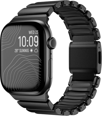 Rengareng Watch 42MM Zore KRD-152 Titanyum Silikon Kordon - Siyah-Yeşil