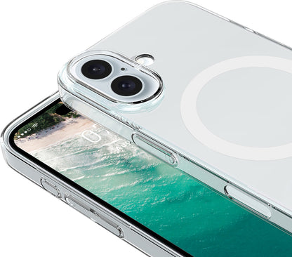 Rengareng iPhone 17 Kamera Korumalı M-Safe Şarj Özellikli Şeffaf Zore London Silikon Kapak - Şeffaf