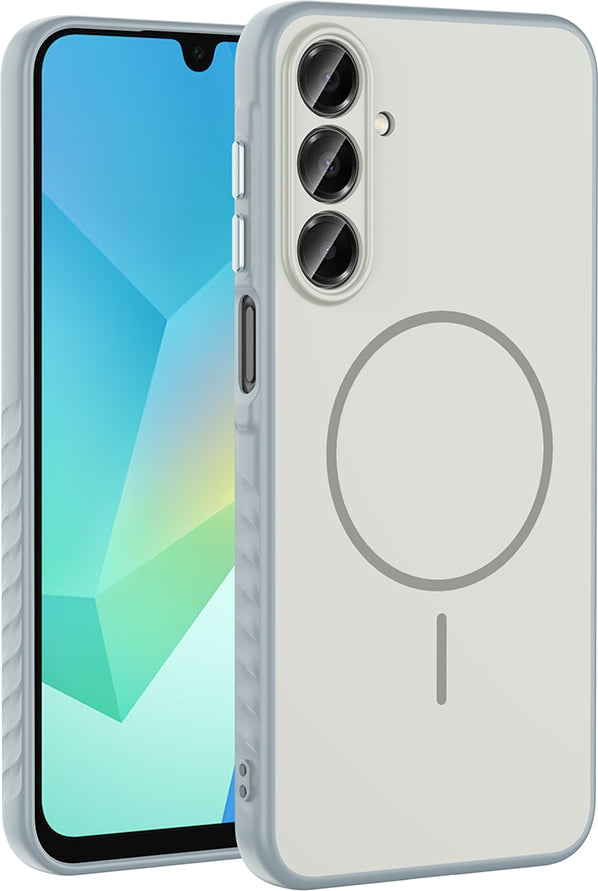 Rengareng Galaxy A16 Kılıf M-Safe Şarj Özellikli Zore Tea Kapak - Gümüş