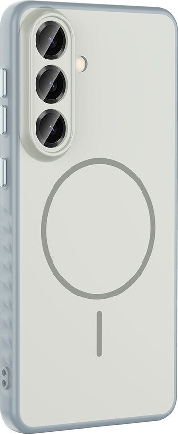 Rengareng Galaxy S26 Plus Kılıf M-Safe Şarj Özellikli Zore Tea Kapak - Gümüş