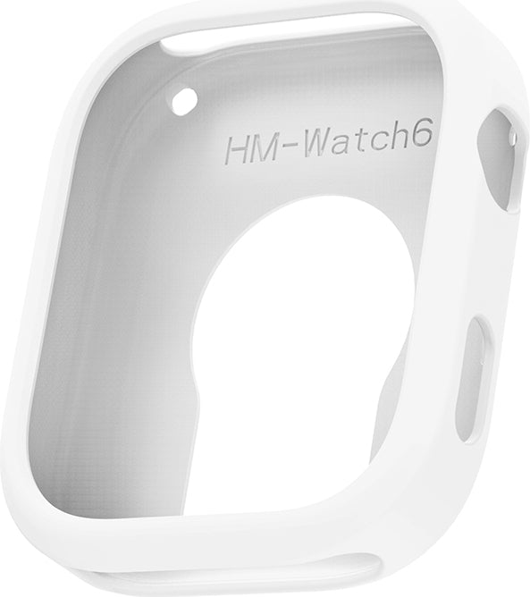 Rengareng Redmi Watch 6 Yumuşak Tpu Silikon Kasa Koruyucu Zore Watch Gard 41 - Beyaz