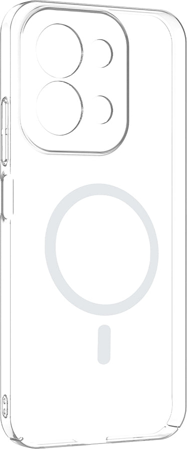 Rengareng Redmi 15C Kamera Korumalı M-Safe Şarj Özellikli Şeffaf Zore London Silikon Kapak - Şeffaf