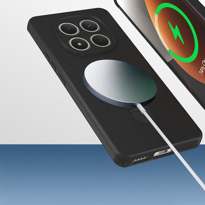 Rengareng Redmi Note 15 4g Kılıf M-Safe Şarj Özellikli Standlı Zore Samara Kapak - Lacivert