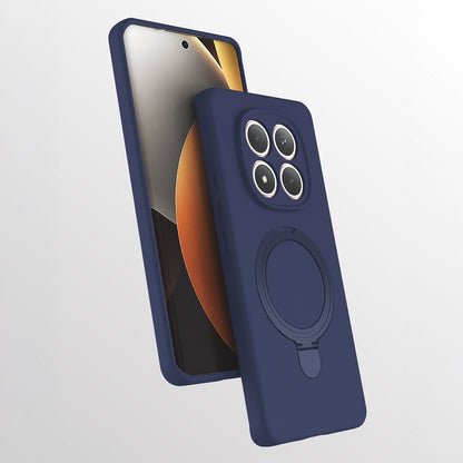 Rengareng Redmi Note 15 5g Kılıf M-Safe Şarj Özellikli Standlı Zore Samara Kapak - Lacivert