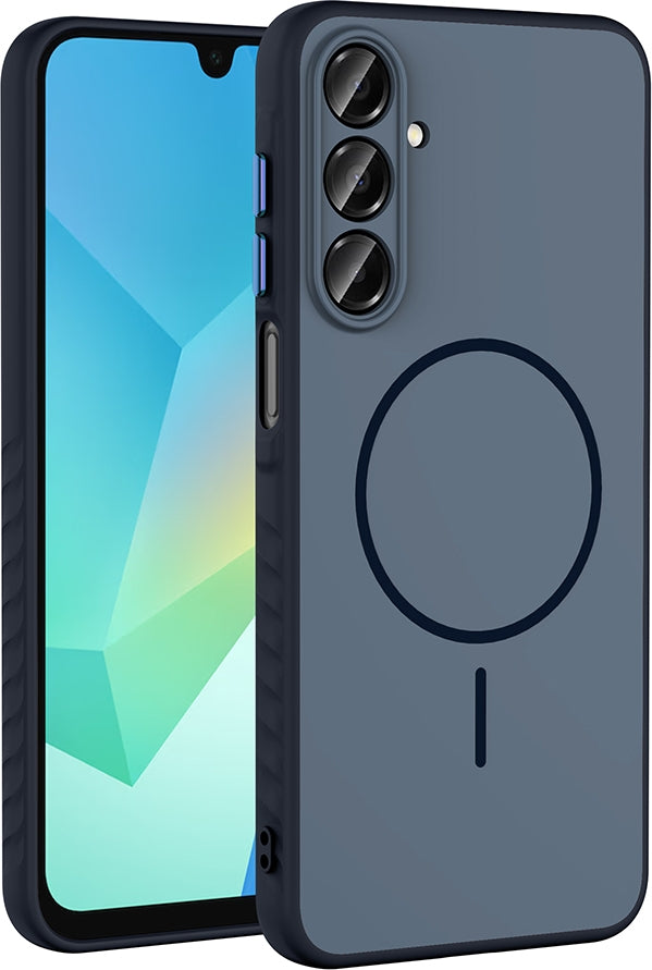 Rengareng Galaxy A16 Kılıf M-Safe Şarj Özellikli Zore Tea Kapak - Lacivert
