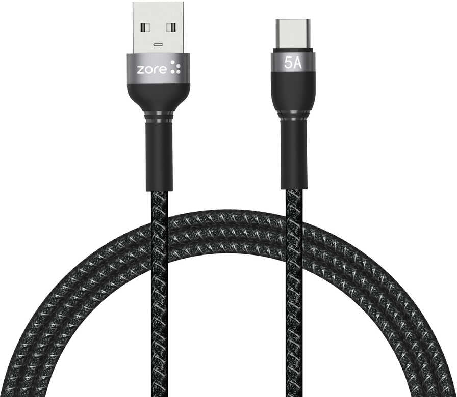 Rengareng Siyah Shira Serisi Type-C USB Kablo 1 Metre