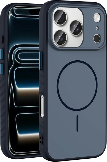 Rengareng iPhone 17 Pro Kılıf M-Safe Şarj Özellikli Zore Tea Kapak - Gümüş