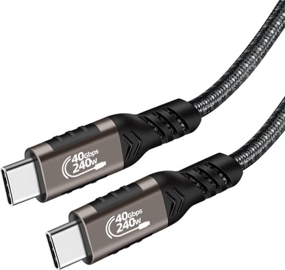Rengareng Siyah QG01 Type-C To Type-C Usb4 Pd Data Kablosu 240W 40GBPS 8K@60Hz 0.2 Metre