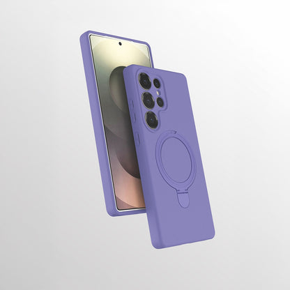 Rengareng Galaxy S25 Ultra Kılıf M-Safe Şarj Özellikli Standlı Mnc Samara Kapak - Desert Gold