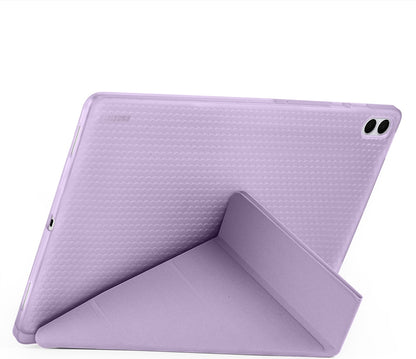 Rengareng Galaxy Tab S11 Ultra Kılıf Zore Tri Folding Kalem Bölmeli Standlı Kılıf - Lila