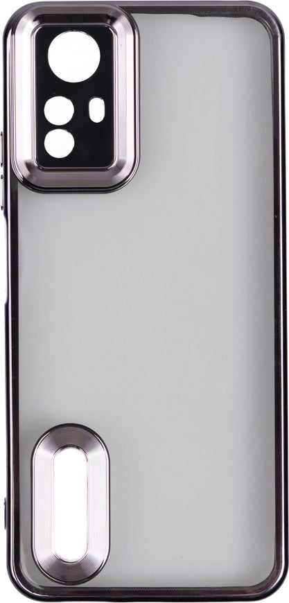Rengareng Redmi Note 12S Kılıf Kamera Korumalı Logo Gösteren Zore Omega Kapak - Derin Mor