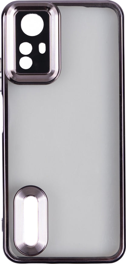 Rengareng Redmi Note 12S Kılıf Kamera Korumalı Logo Gösteren Zore Omega Kapak - Derin Mor