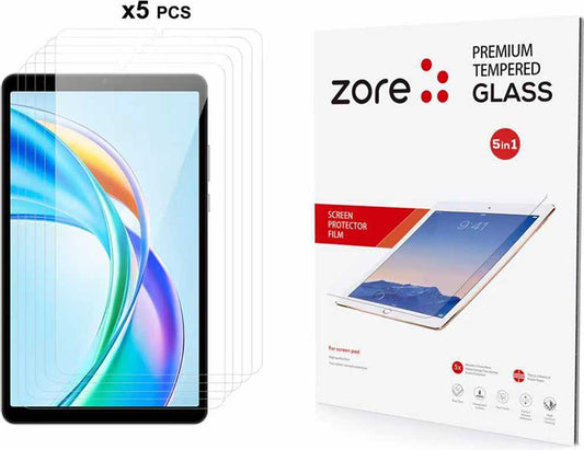 Rengareng Honor Pad X7 Zore 5in1 Tablet Temperli Cam Ekran Koruyucu - Şeffaf